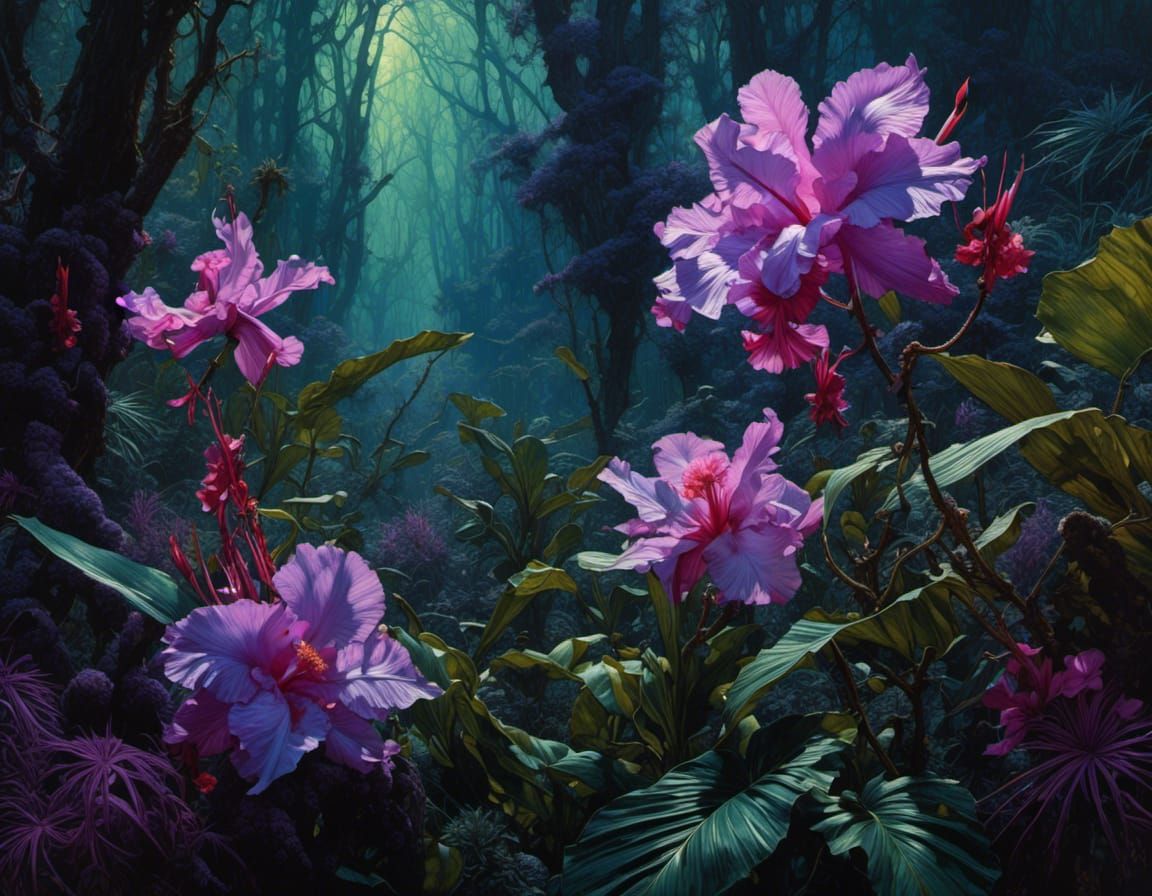 Holdan jungle, night flowers