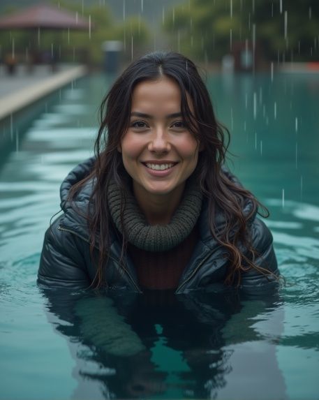 Rainy swim (image story in the description)