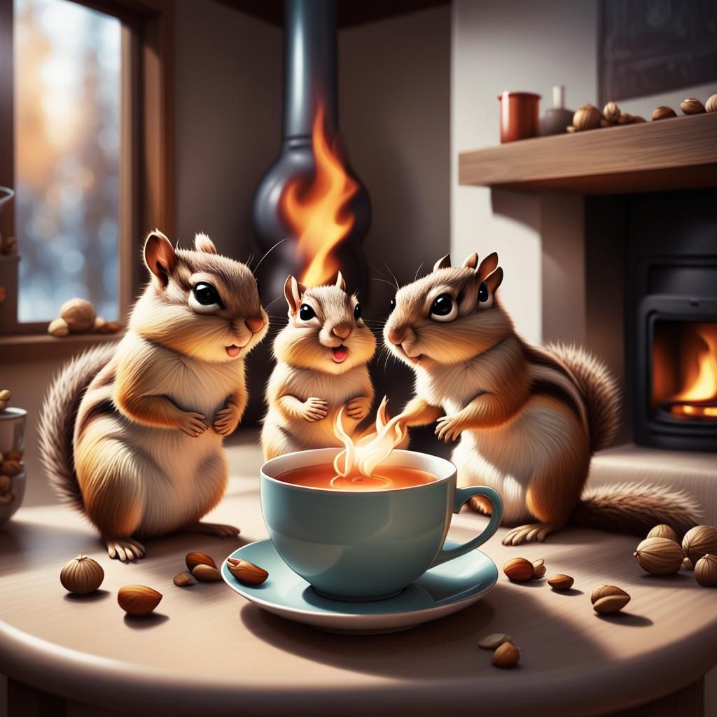 Tea & Fire. - AI Generated Artwork - NightCafe Creator