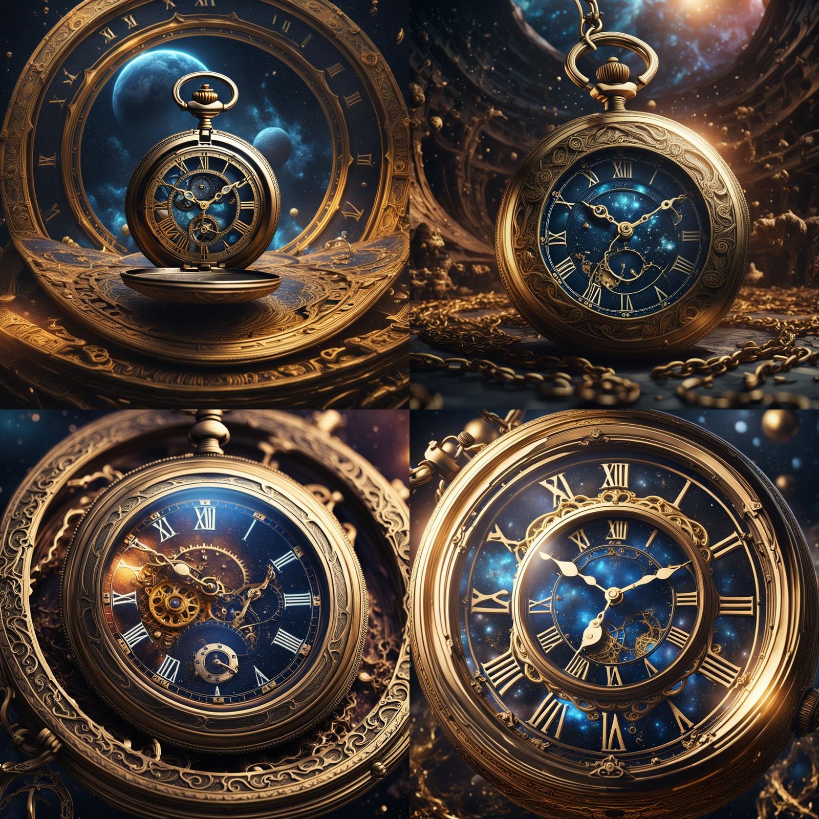 pocket watch in the space time void