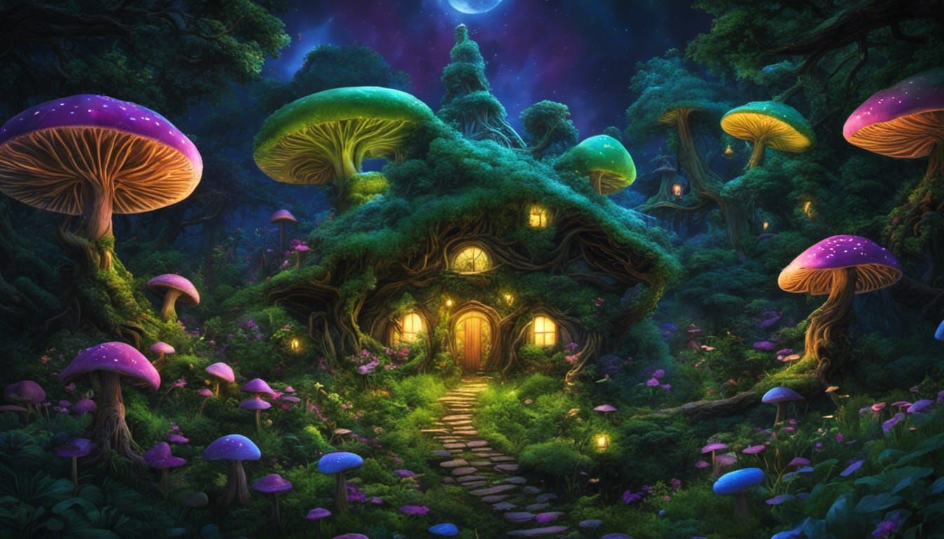 Enchanted Mushroom Forest Cottage 1