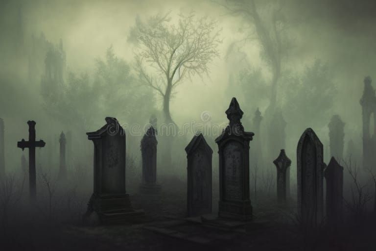 Grave Yard 13 - AI Generated Artwork - NightCafe Creator