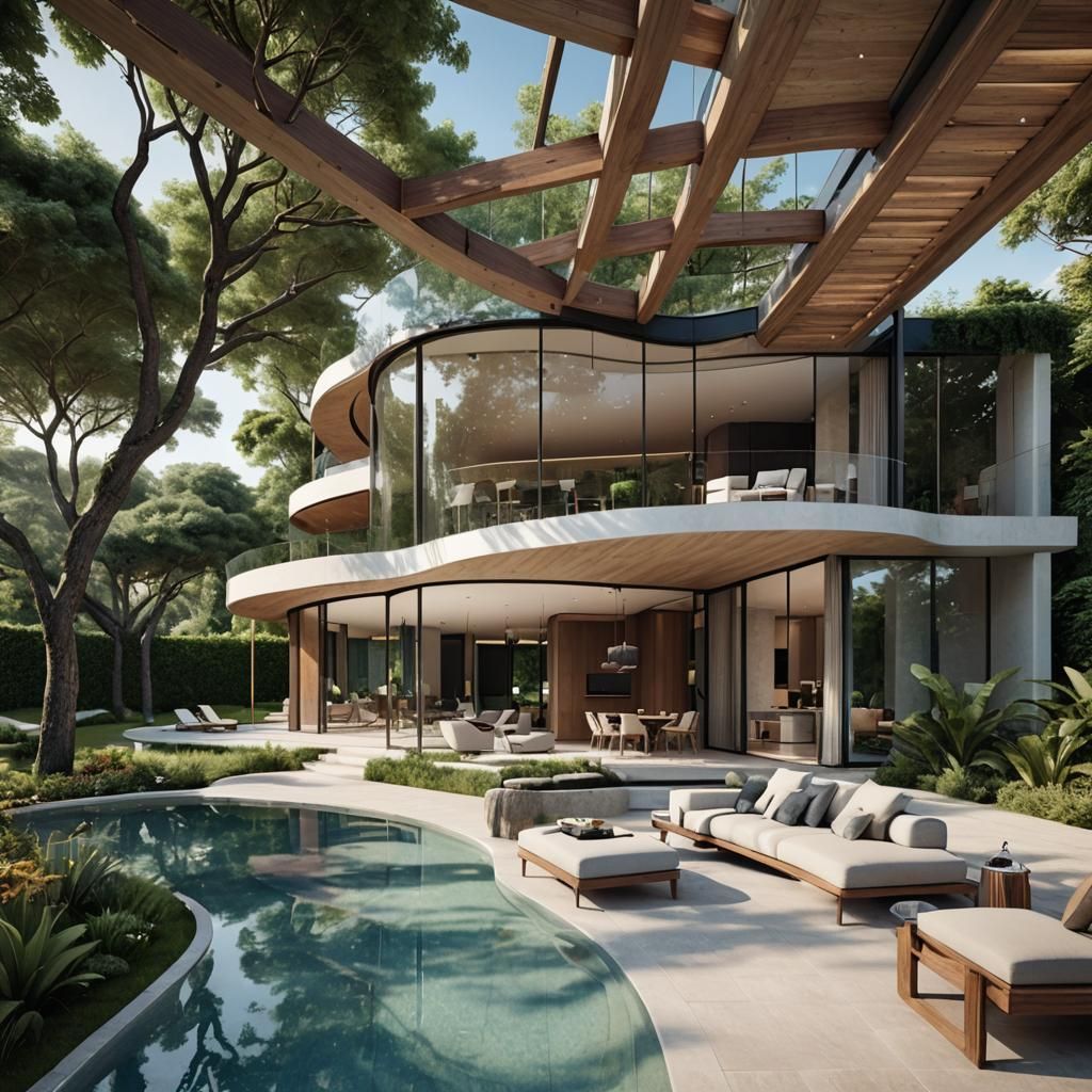 Luxurious Modern Villa with Infinity Pool and Garden