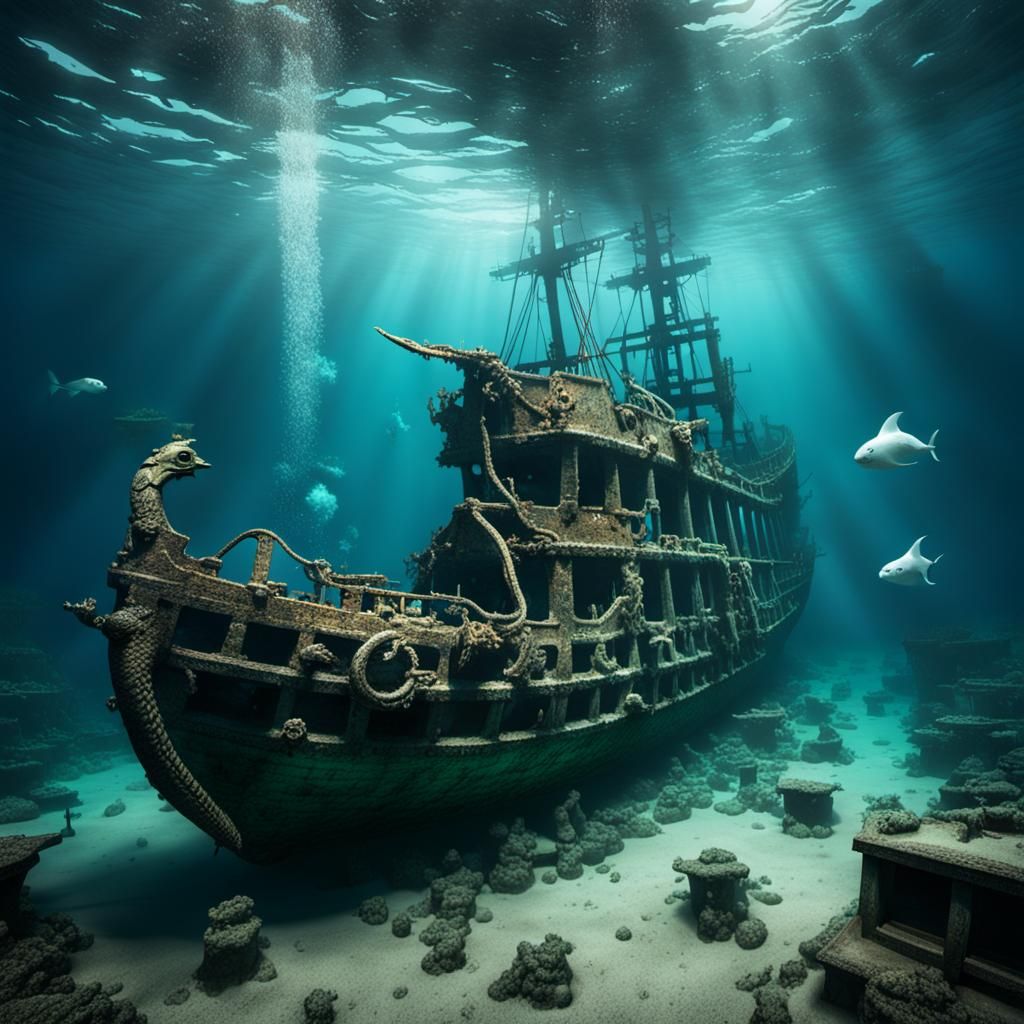 Underwater Shipwrecks  by @BibmariM