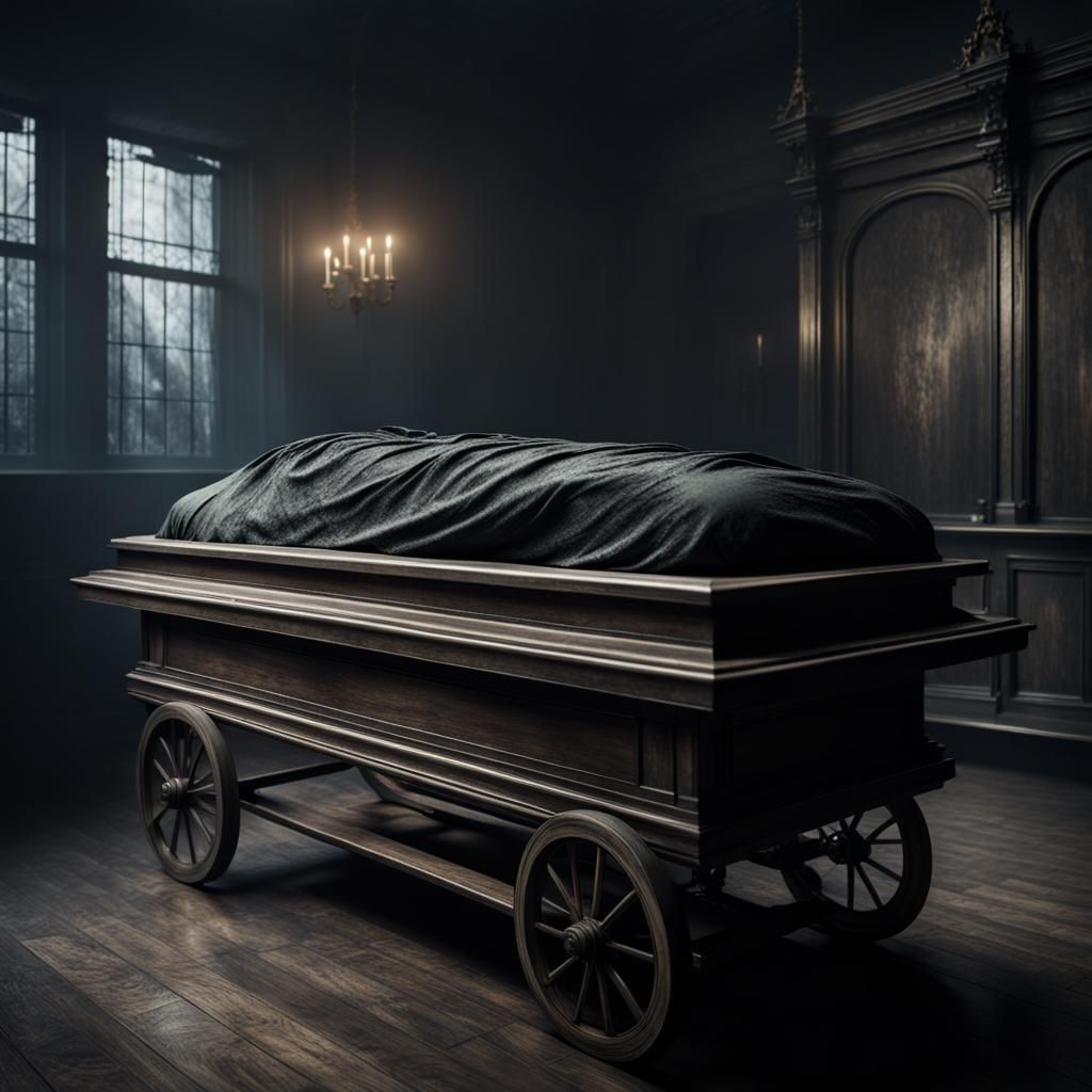 Mortuary Table On Wheels - AI Generated Artwork - NightCafe Creator