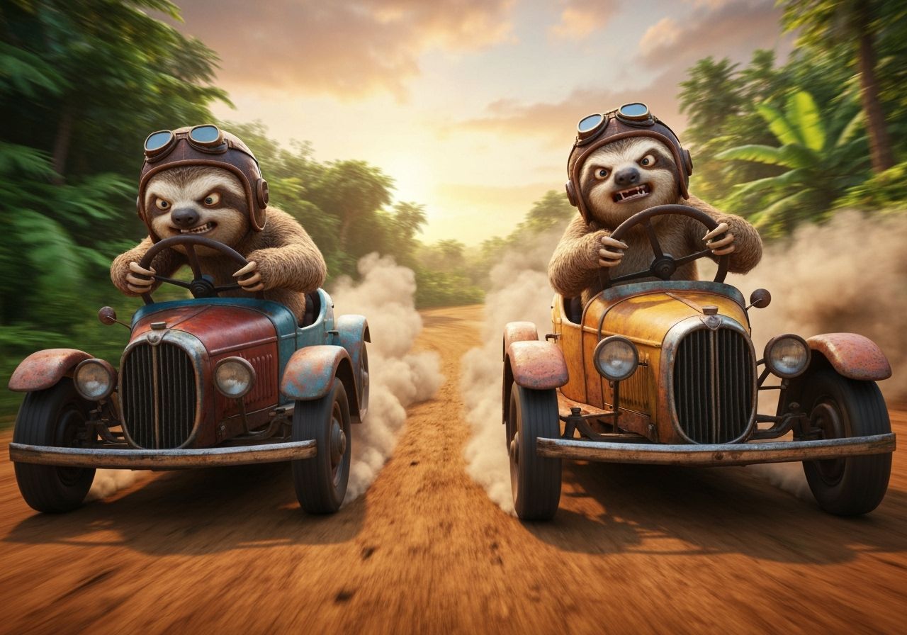 The Fast & The Furriest  by @greenygreens