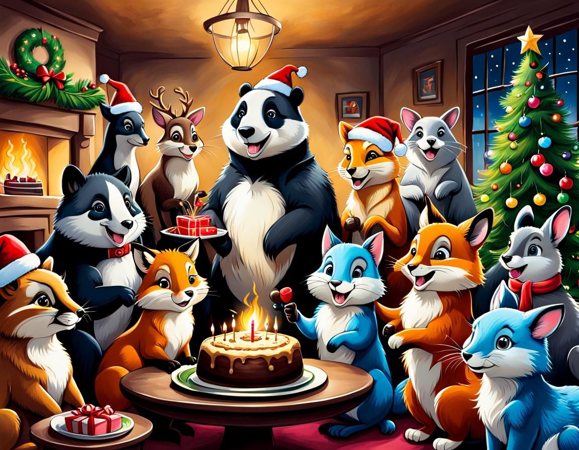 Animals Celebrating the Holidays.  by @Jan