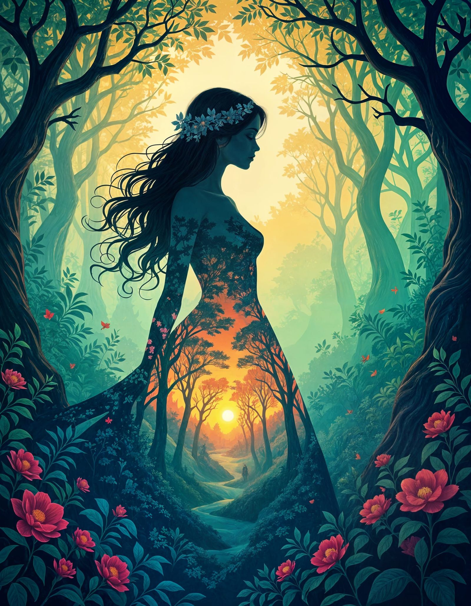 The Oracle Whose Thoughts Take Root in Forgotten Light  by @Heralyn