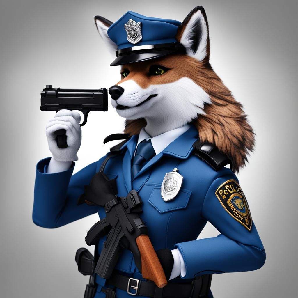 Furry artificial figure Roxanne Wolf(policewoman)