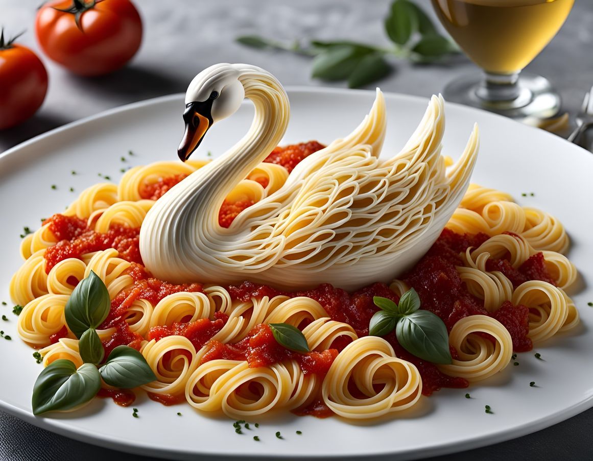 Swan Pasta   by @Fibek