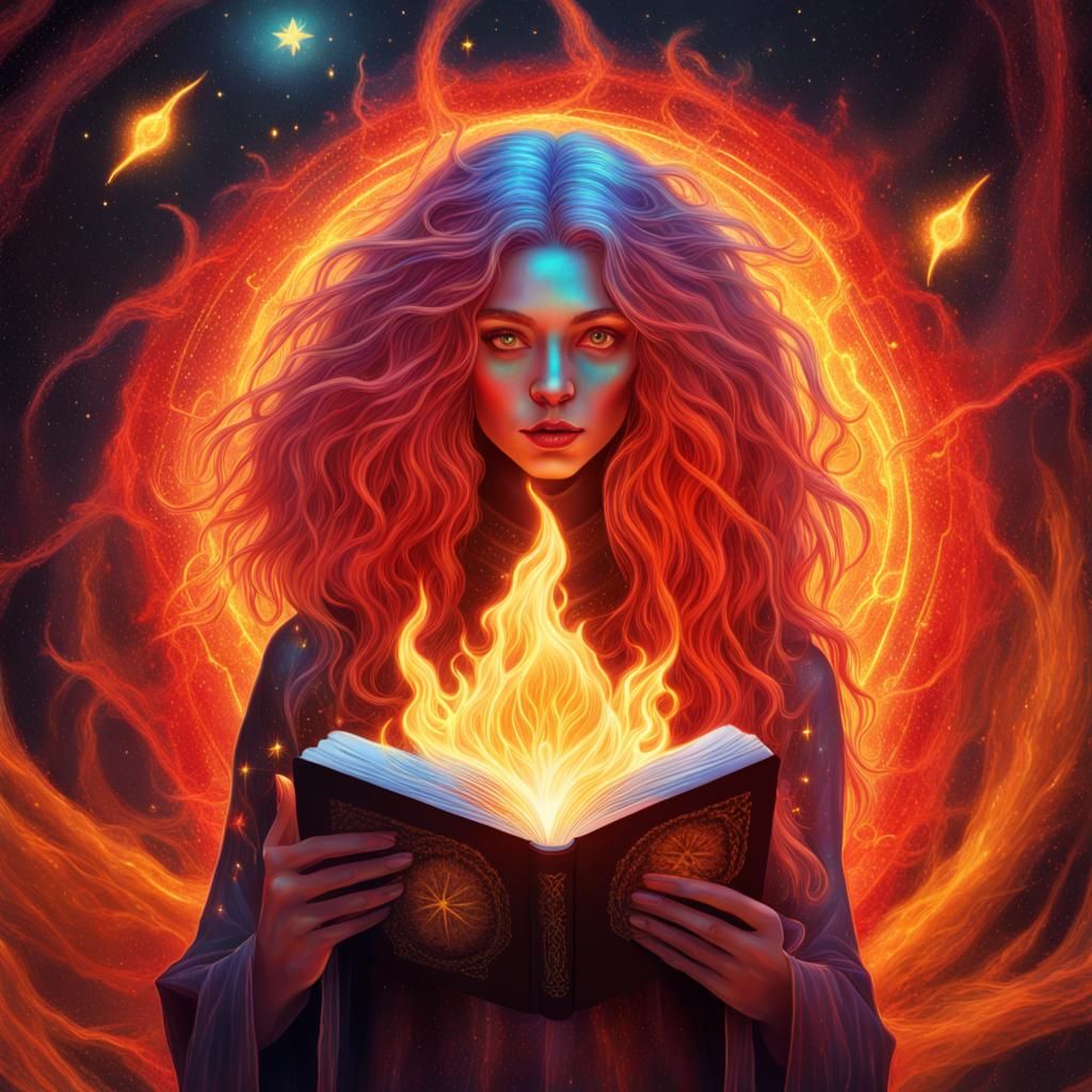 Fire witch - AI Generated Artwork - NightCafe Creator