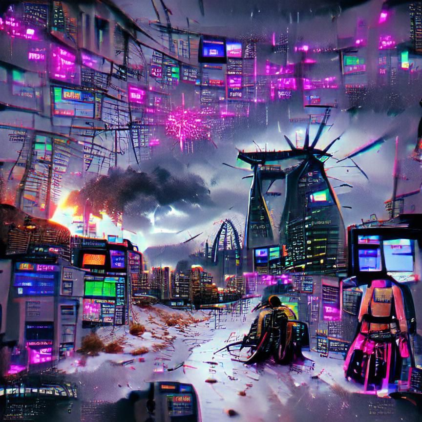 Cyberpunk end of the world