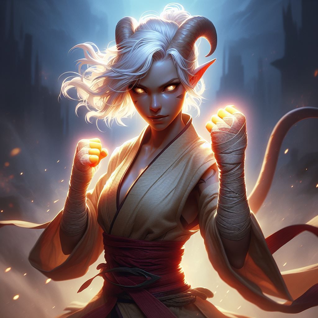 Tiefling Way of Light Monk