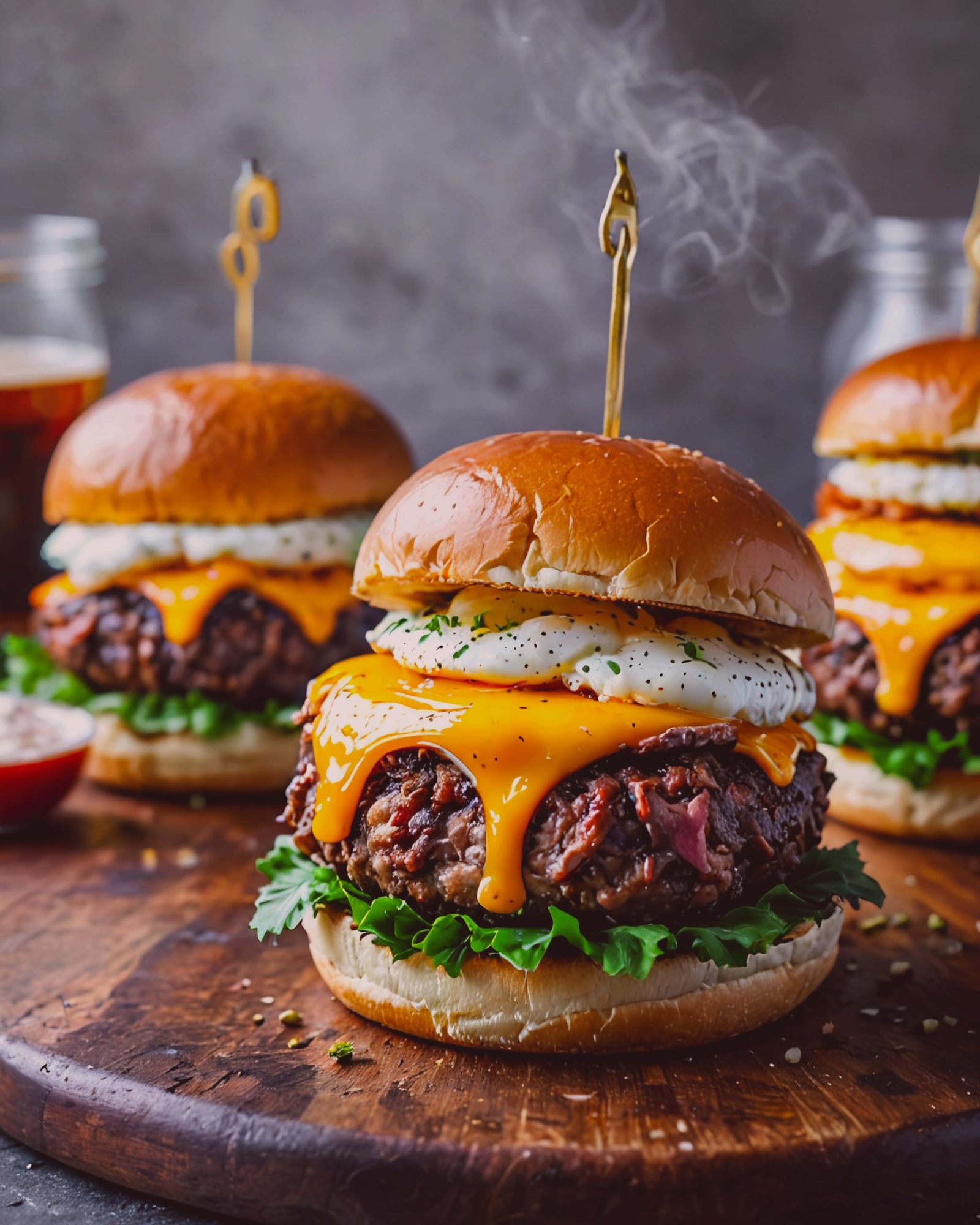 Fried Egg Sirloin Sliders