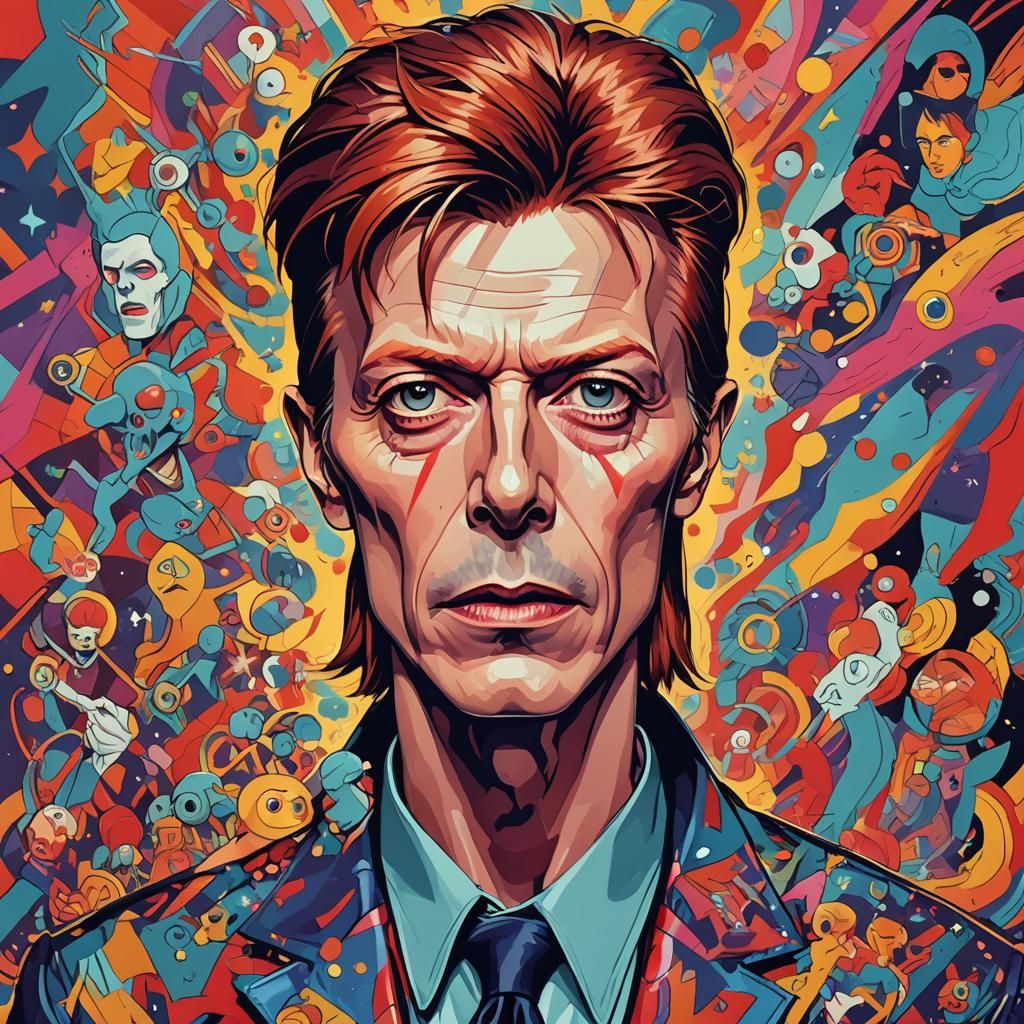 David Bowie poster art - AI Generated Artwork - NightCafe Creator