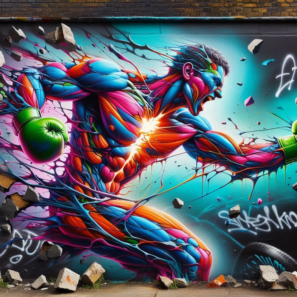 Boxing Spray Paint Masterpiece