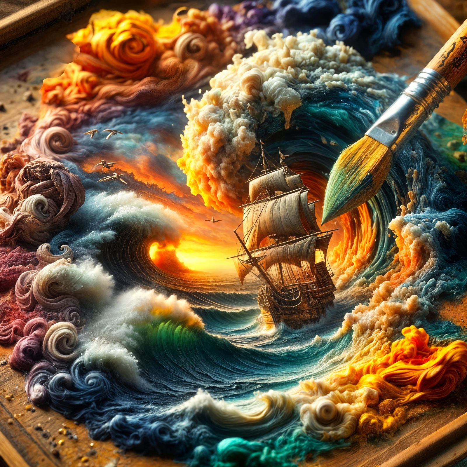 Acrylic paint storm  by @eFuoriPiove