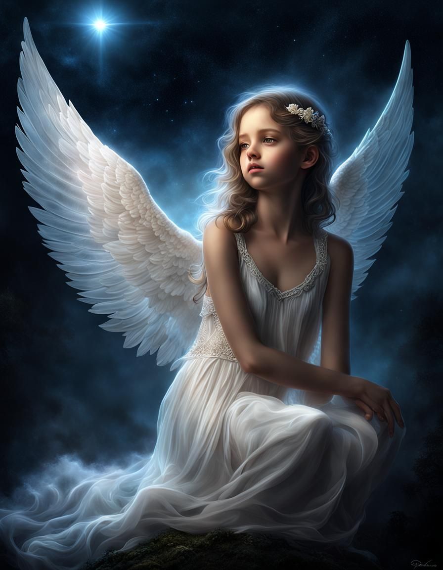 little angel - AI Generated Artwork - NightCafe Creator