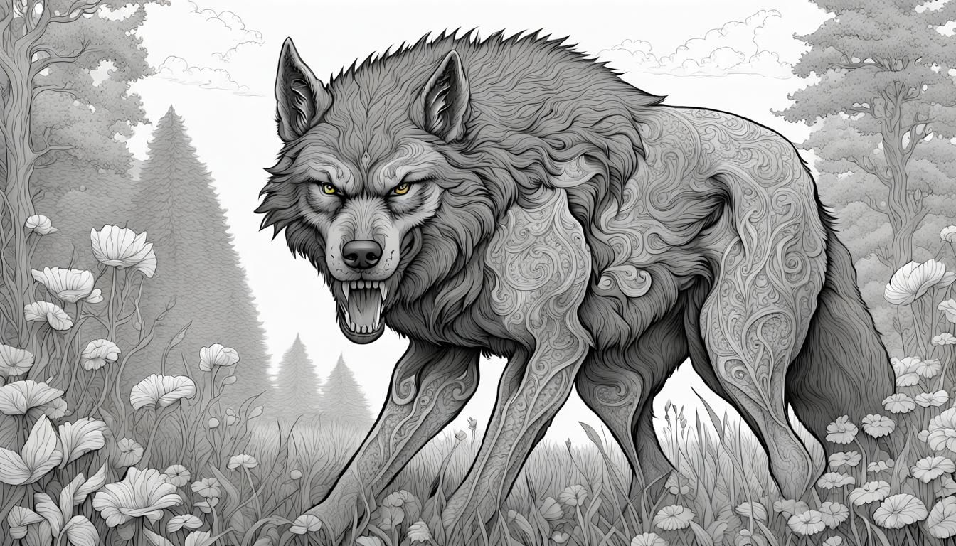 Coloring Page Wolf
