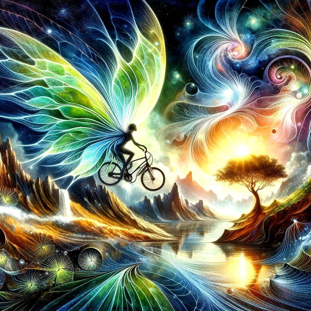 Fairy Cyclist Flying By!!!!