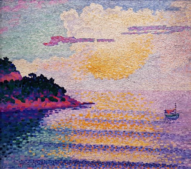 Sunset Over the Sea - Henri Edmond Cross