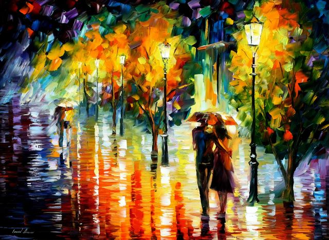 Couple Under One Umbrella