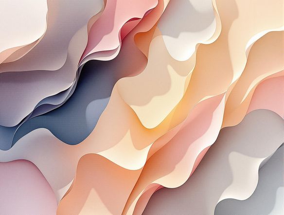 A collection of muted color swatches arranged artistically, soft lighting, pastel tones, elegant composition.