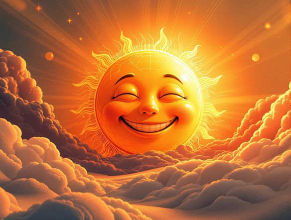 A hand-drawn doodle of a smiling sun, transformed into a photorealistic logo using a make a drawing look realistic generator. The sun should have a warm, inviting glow and be suitable for a solar energy company. Emphasize clean lines and a modern aesthetic.