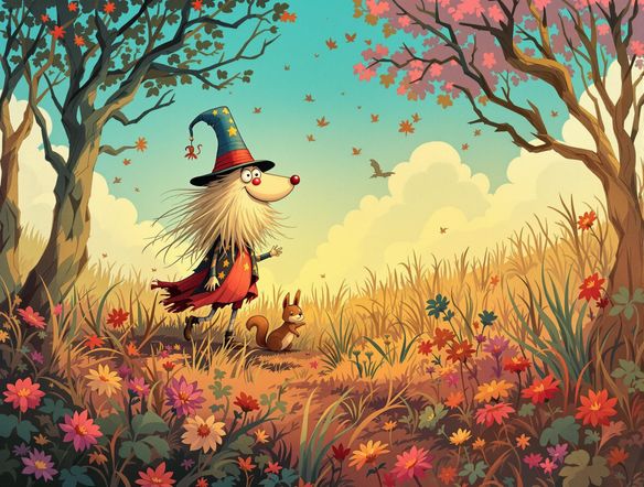 A funny missing person poster featuring a bewildered-looking person in a silly hat, surrounded by absurd search details like 'Last seen chasing squirrels' and 'Answers to the name 'Sir Fluffington'. Add 'Happy Birthday!' in bold letters.