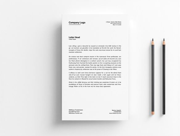 Elegant letterhead design with a clean, modern layout, featuring a subtle company logo and professional typography, on a crisp, white background.