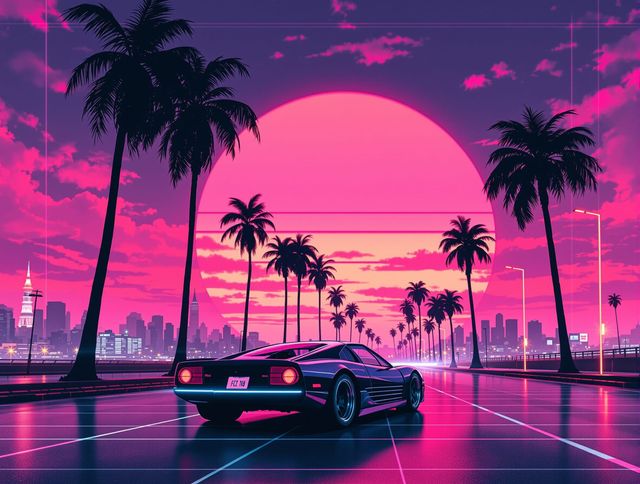 Outrun Retro Style Generator tool