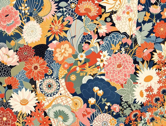 Japanese Chiyogami Paper Design Generator tool