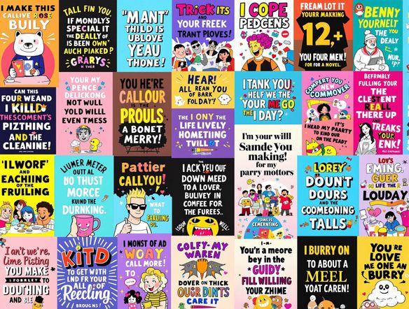 A collage of trending meme templates with humorous captions, bright and colorful, showcasing the meme generator's versatility.