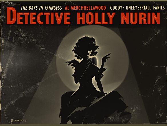 Vintage Hollywood movie poster, a classic detective noir scene with a femme fatale, moody atmosphere, bold title font, retro color palette.