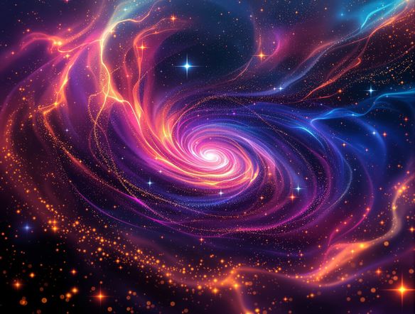 A vibrant, swirling galaxy in an animated GIF format, with cosmic dust trails and glowing stars, aesthetic GIF art, generate GIF animation, high detail, smooth motion.