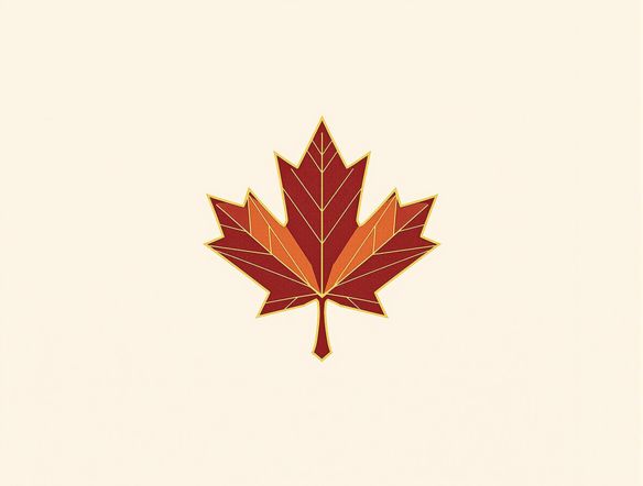 A modern college logo incorporating a stylized maple leaf in shades of deep red, burnt orange, and gold. The design should be clean, professional, and evoke feelings of tradition and academic excellence, inspired by a university logo generator.