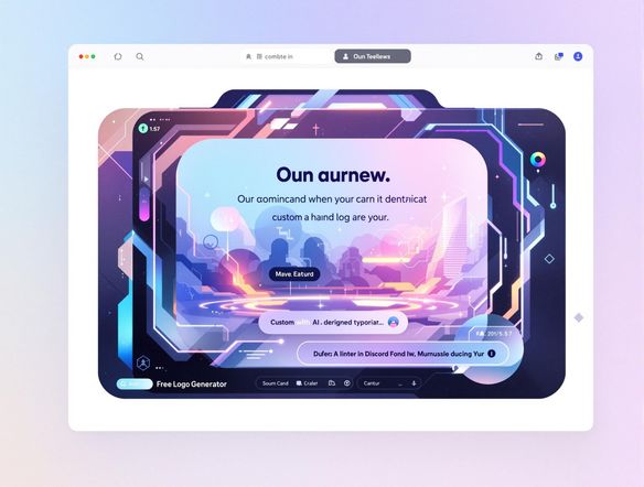 A screenshot of a Discord chat with a custom AI-generated speech bubble highlighting an important announcement. The style is modern and clean, suitable for a tech-focused community. Consider a free band logo generator design.