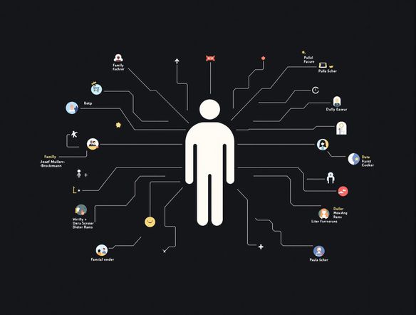 A beautifully rendered genogram, branching out from a central figure. Include icons representing different family members and their relationships. The style should be clean, modern, and informative. Consider also generating a thumbnail generator ai for a different use case.