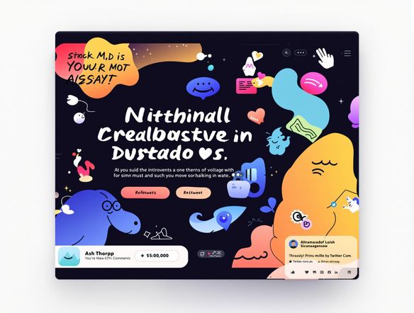 A vibrant and dynamic Twitter post design featuring a bold headline and eye-catching graphics. Incorporate elements of social media interaction, such as likes, retweets, and comments. Use a modern, clean aesthetic to convey professionalism and innovation.