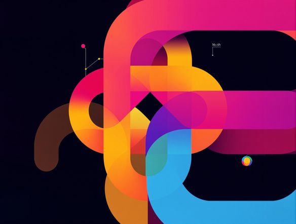 A vibrant, abstract favicon featuring interlocking shapes representing connectivity and innovation. Use a bold color palette and a modern, minimalist style. Emphasize its role as a website's unique identifier. Vector art.