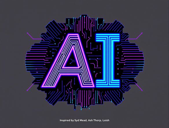 A stylized logo featuring the letters 'AI' in a bold, futuristic font, with neon highlights and a subtle, tech-inspired background. The font should convey innovation and sophistication.