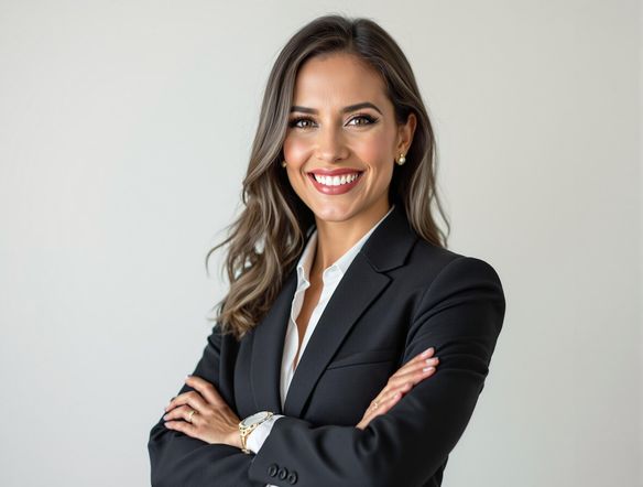 A professional headshot, clean background, confident smile, business attire, watermark generator free, high resolution, natural lighting, depth of field, corporate, linkedin profile picture.