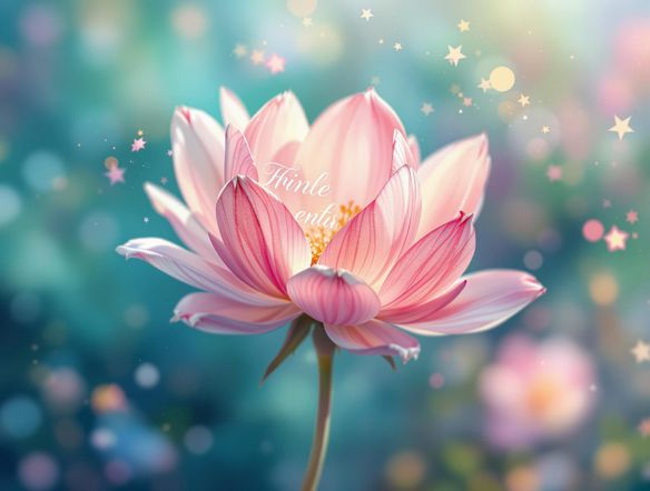 An animated invitation featuring a blooming flower with petals gracefully unfurling, revealing event details. Elegant typography, vibrant colors, and a touch of magical realism. Soft, diffused lighting.