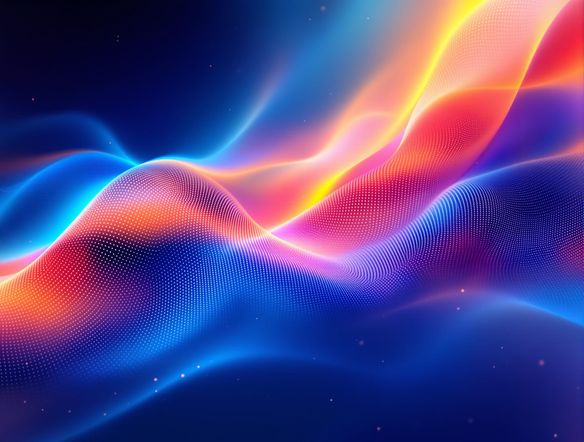 An abstract artwork generated from temperature data, featuring a smooth temperature gradient art with a mesmerizing heatmap aesthetic and glowing color transitions.