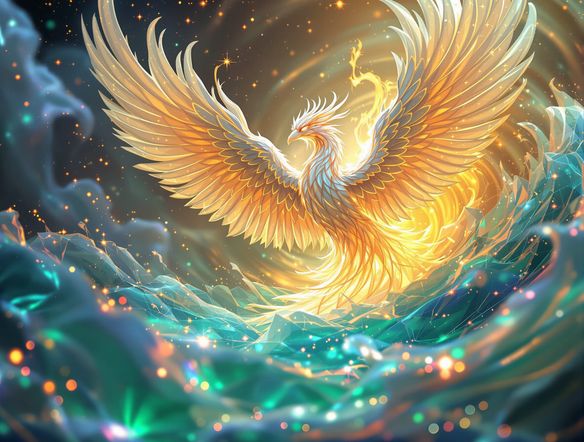 An ethereal, glowing sculpture of a mythical creature emerging from a swirling vortex of digital energy, showcasing intricate details and vibrant colors.