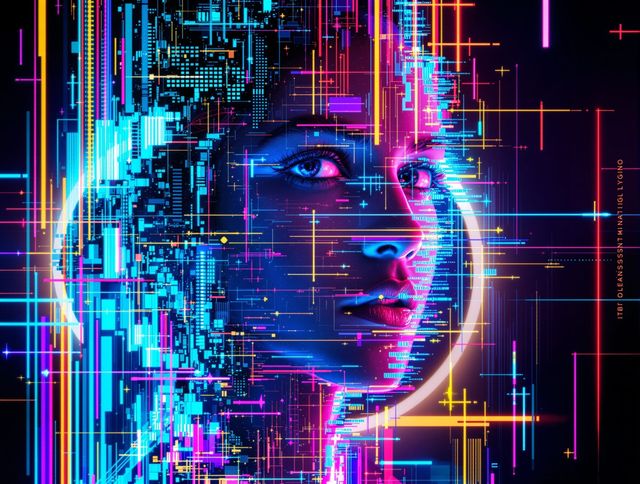 Pixel Glitch Portrait Generator tool