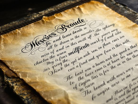 A photograph of a vintage document subtly watermarked with a custom design created using a wave font generator and an abstract audio wave generator pattern. The watermark is elegant, non-intrusive, and enhances the document's authenticity.