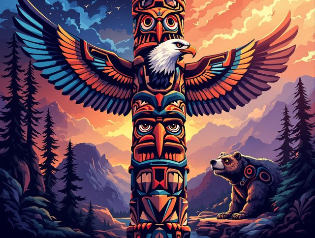 Native American Totem Art Generator tool