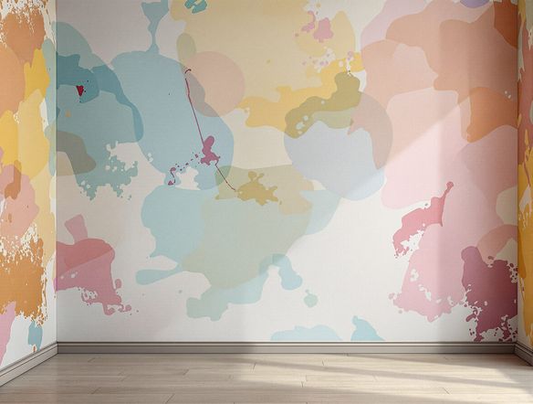 A vibrant interior wall featuring a classic Italian wall finish, rendered in the style of Marmorino plaster art. The design should showcase subtle trowel marks and a soft, natural sheen, capturing the essence of authentic Italian craftsmanship.