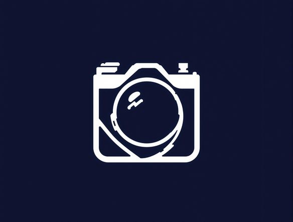Design a minimalist photography logo featuring a stylized camera lens with golden ratio proportions. Use a clean sans-serif font for the business name. Logo should evoke feelings of professionalism and artistic vision.